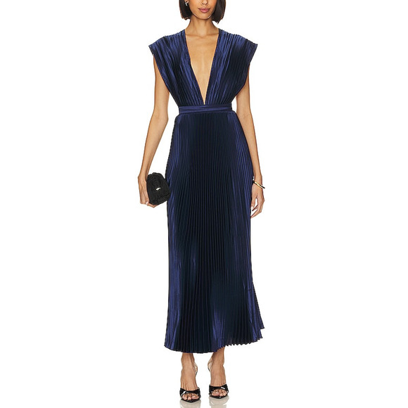 L'Idee Dresses & Skirts - L'Idee 'Gala' Blue Polyester Gown Size 10 / M - NWT
